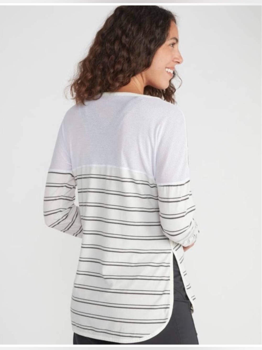 Exofficio black and white striped insect repelling top - Picture 2 of 9